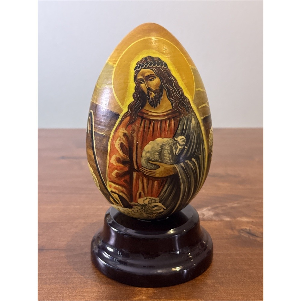 Limited Edition Reuge Hand-Painted Russian Egg Jesus of Nazareth Christ 12/500